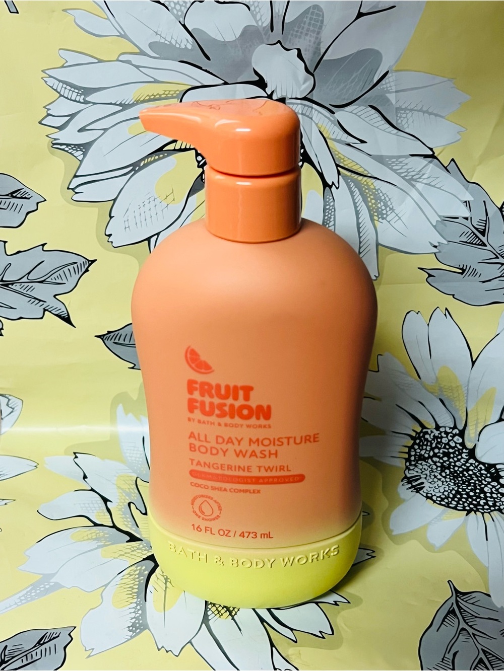 BATH & BODY WORKS TANGERINE TWIRL FRUIT FUSION MOISTURE BODY WASH SHOWER 16 OZ